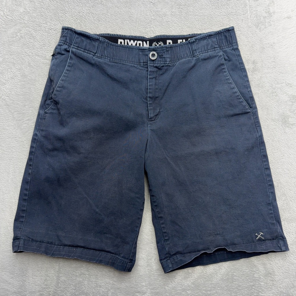 Dixxon Shorts Mens 36 Navy Blue D-FLEX Chino Stretch Utility Workwear Casual